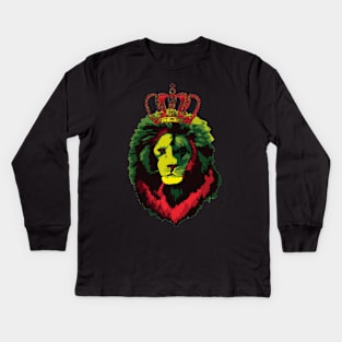 Reggae Lion Kids Long Sleeve T-Shirt